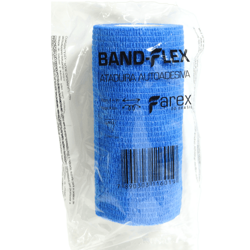 Atadura 10cm Azul Band-Flex Autoadesiva Para Animais Farex